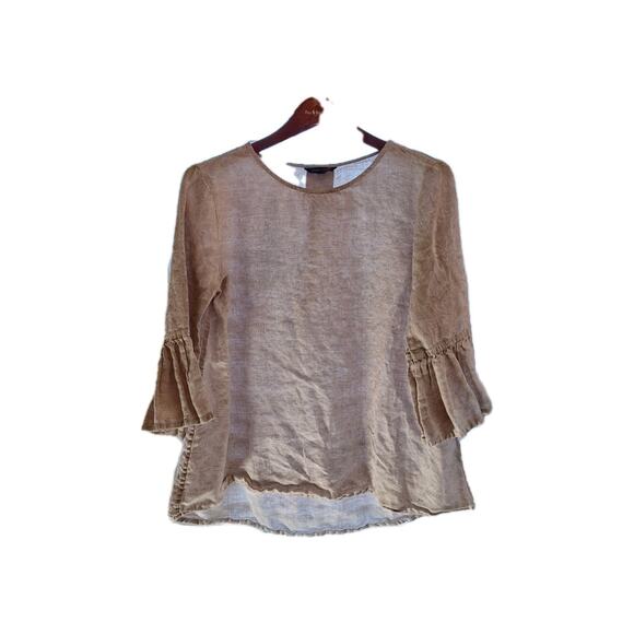 John Mark Women's Size M Long Sleeve Linen Blouse - Picture 1 of 11